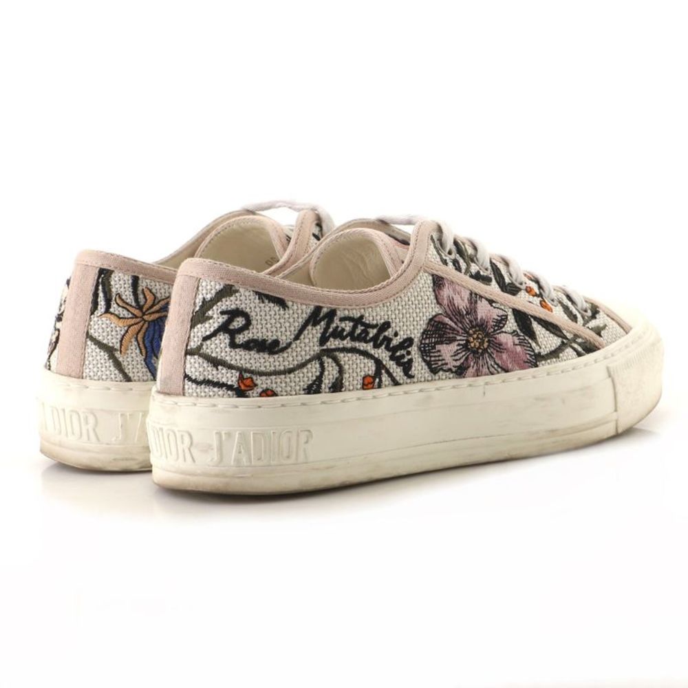 Christian Dior Women's Walk'N'Dior Sneakers Embroidered Canvas Neutral, Print - Picture 3 of 5